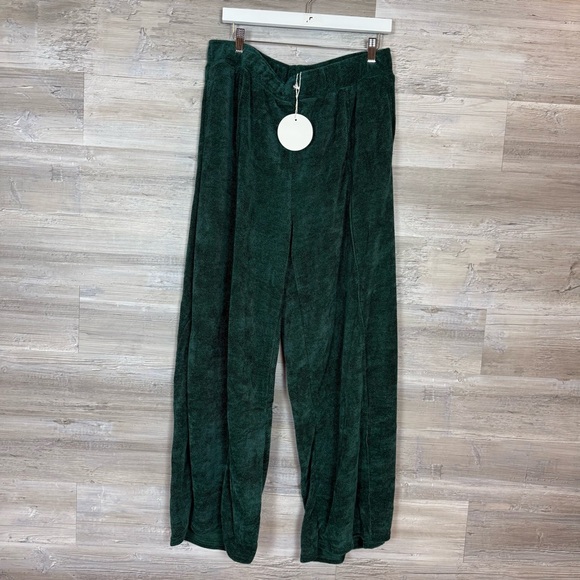 Umgee Pants - Umgee Forest Green Textured Fabric